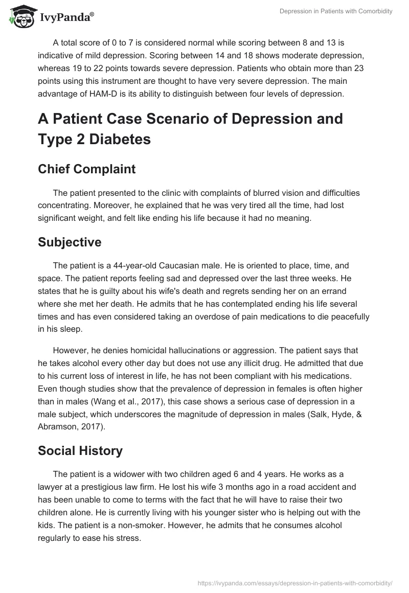 Depression in Patients with Comorbidity. Page 4