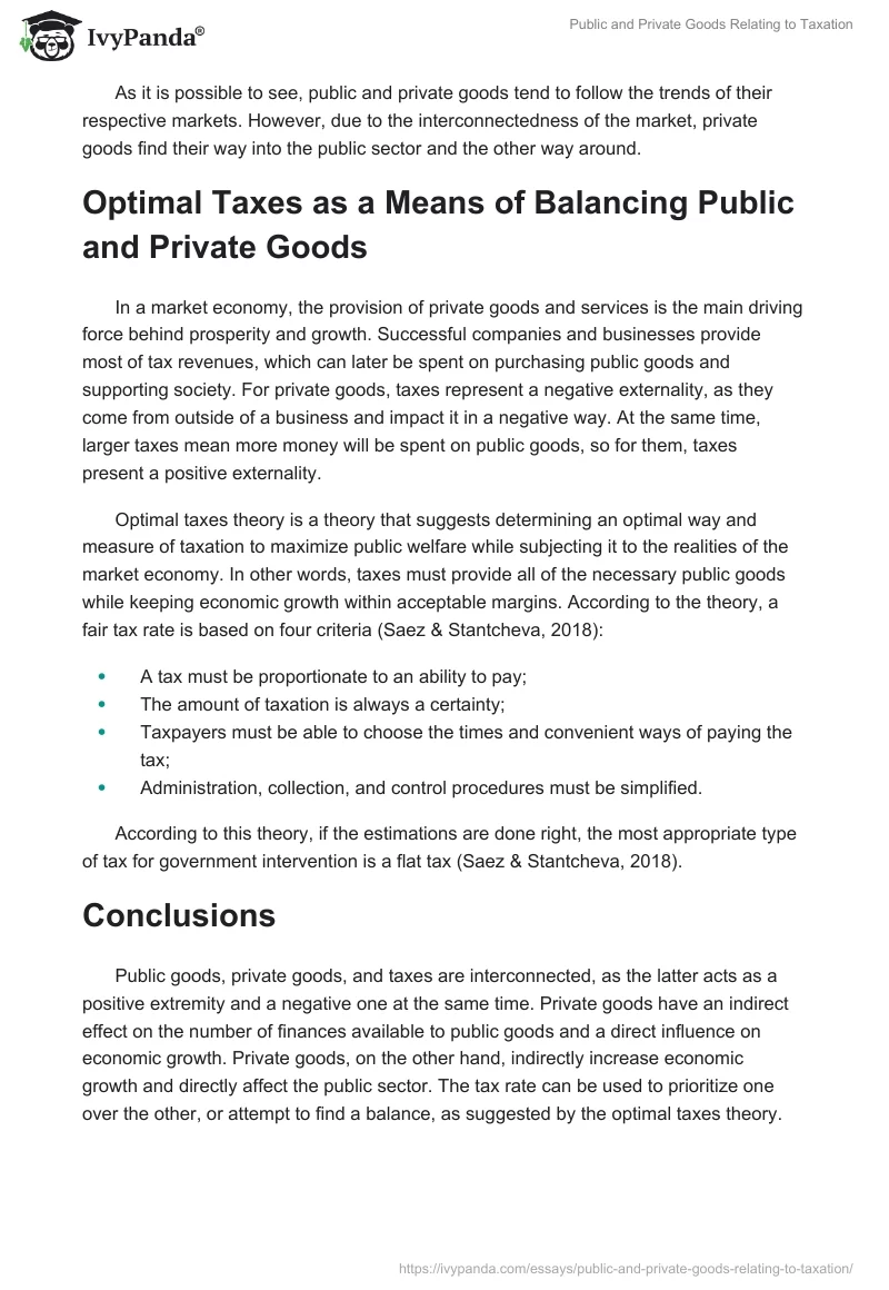Public and Private Goods Relating to Taxation. Page 2