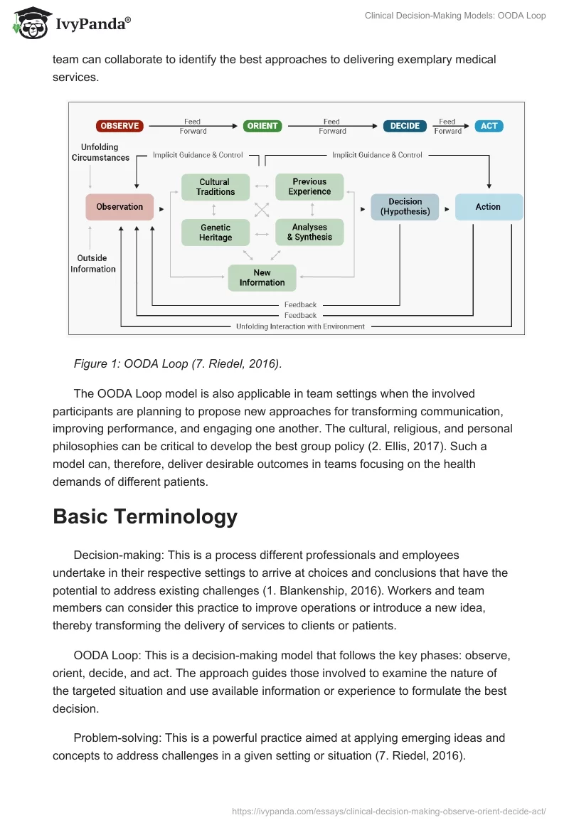 Clinical Decision-Making Models: OODA Loop. Page 2