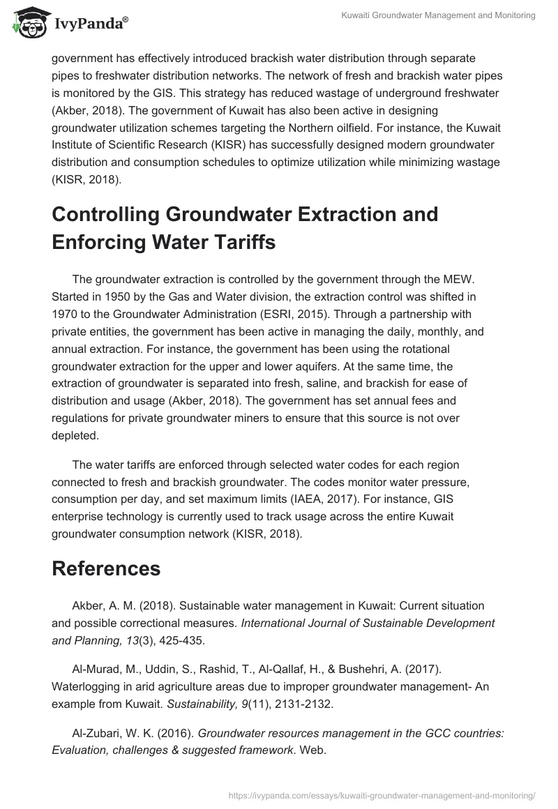 Kuwaiti Groundwater Management and Monitoring. Page 2