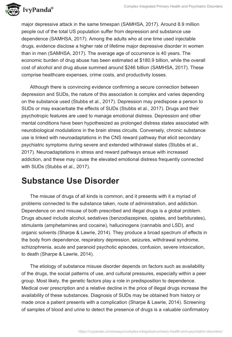 Complex Integrated Primary Health and Psychiatric Disorders. Page 2