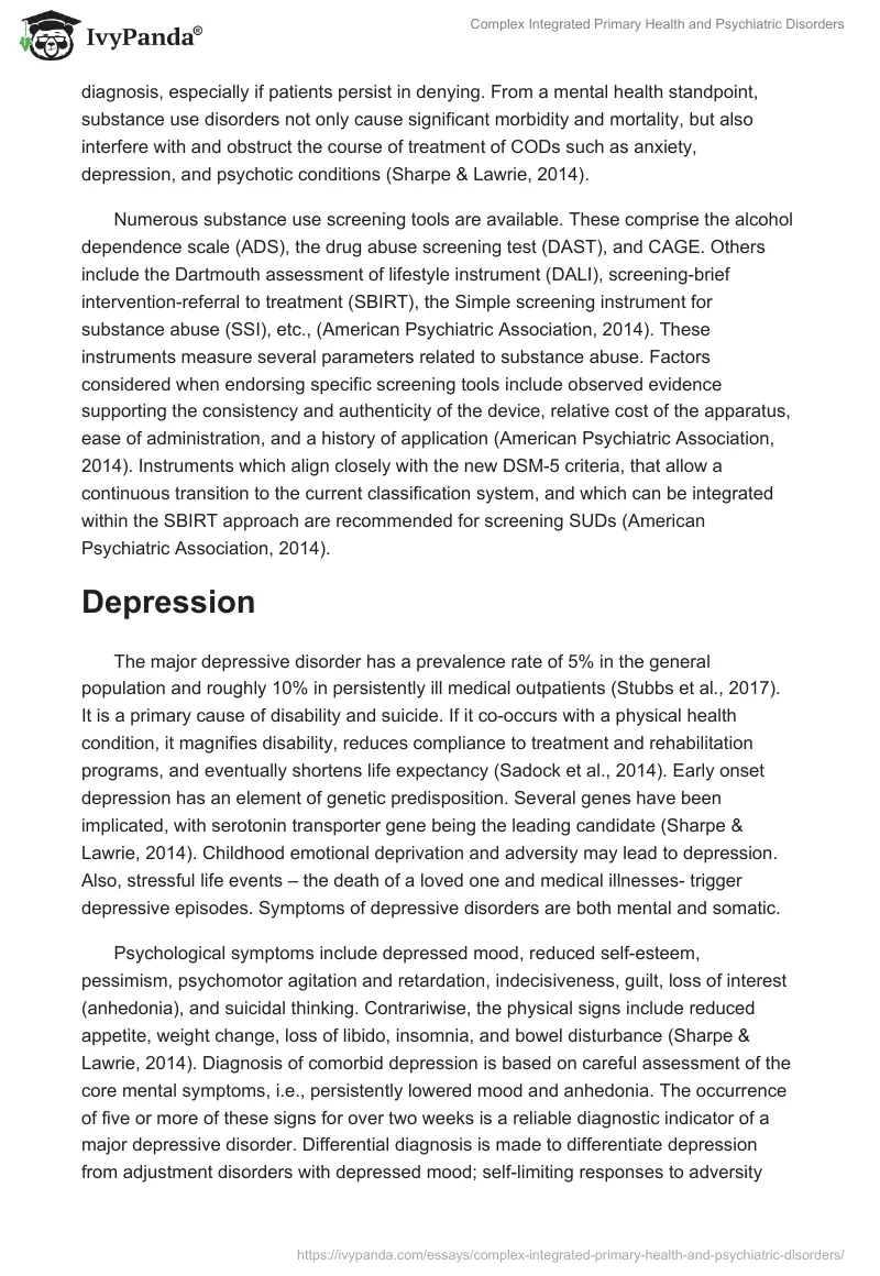 Complex Integrated Primary Health and Psychiatric Disorders. Page 3