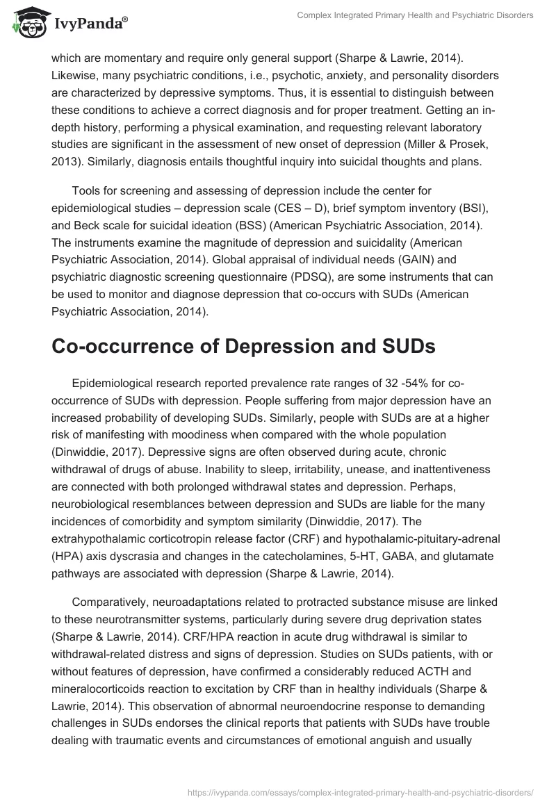 Complex Integrated Primary Health and Psychiatric Disorders. Page 4