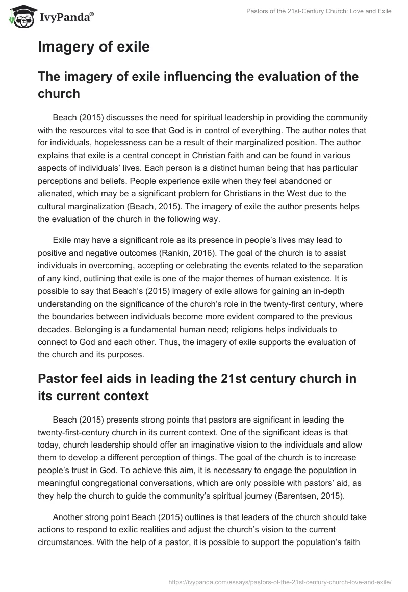 Pastors of the 21st-Century Church: Love and Exile. Page 2