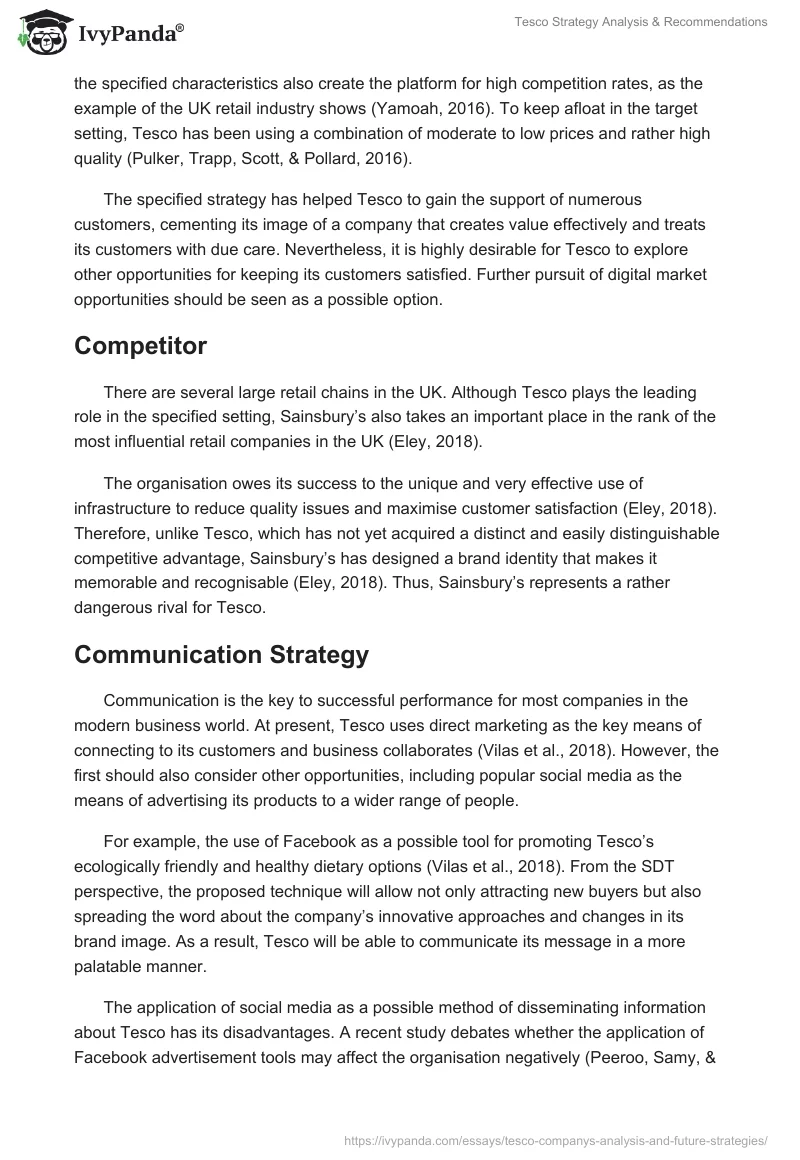 Tesco Strategy Analysis & Recommendations. Page 3