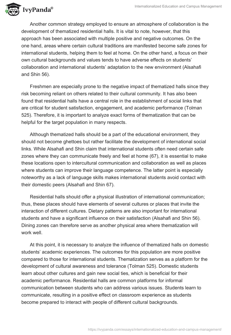 Internationalized Education and Campus Management. Page 2