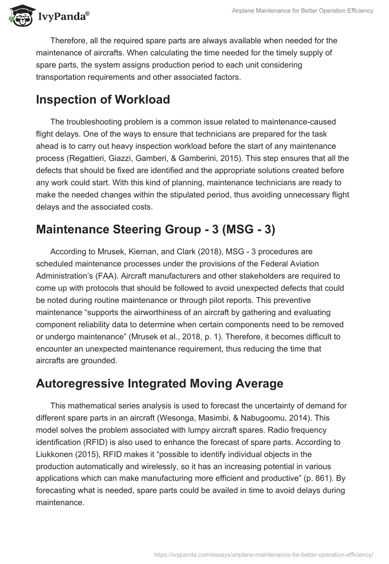 Airplane Maintenance for Better Operation Efficiency. Page 4