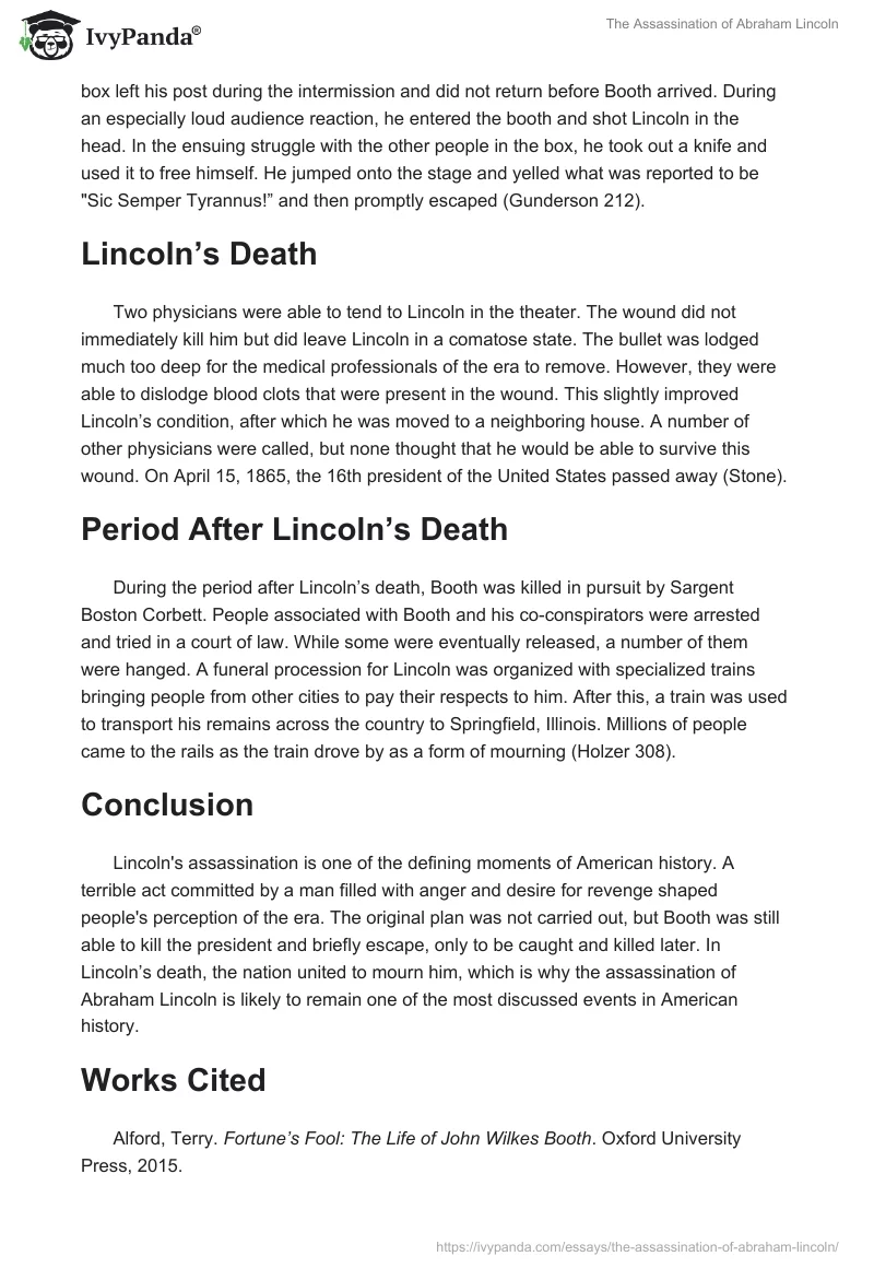 The Assassination of Abraham Lincoln. Page 3