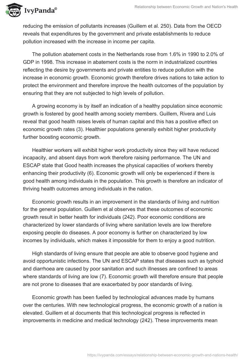 Relationship between Economic Growth and Nation's Health. Page 2