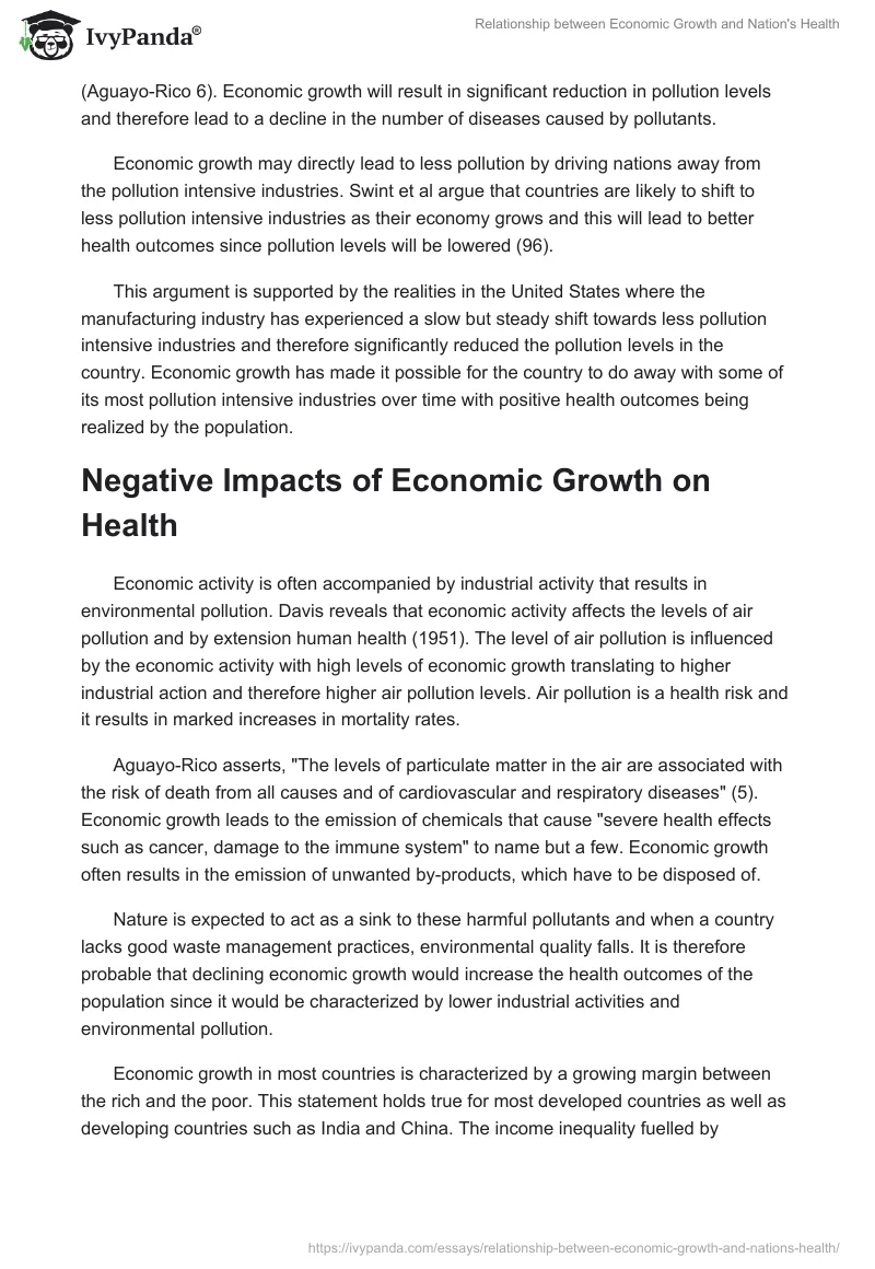 Relationship between Economic Growth and Nation's Health. Page 4