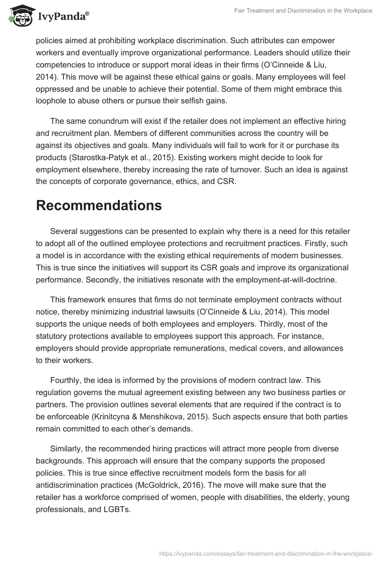 Fair Treatment and Discrimination in the Workplace. Page 3