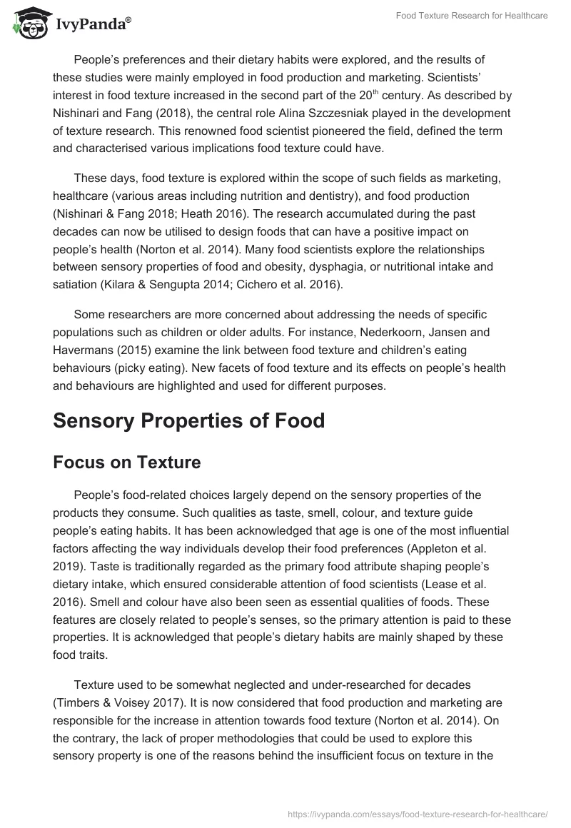 Food Texture Research for Healthcare. Page 2