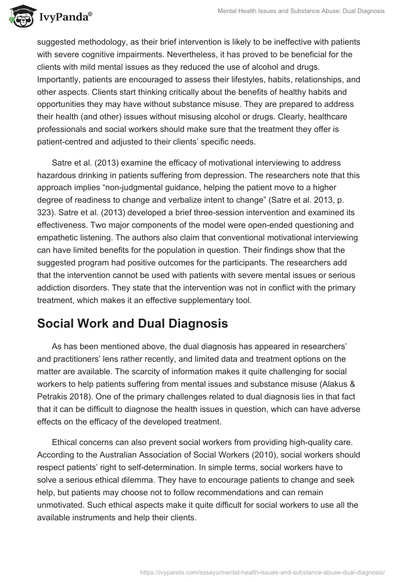 Mental Health Issues and Substance Abuse: Dual Diagnosis. Page 3