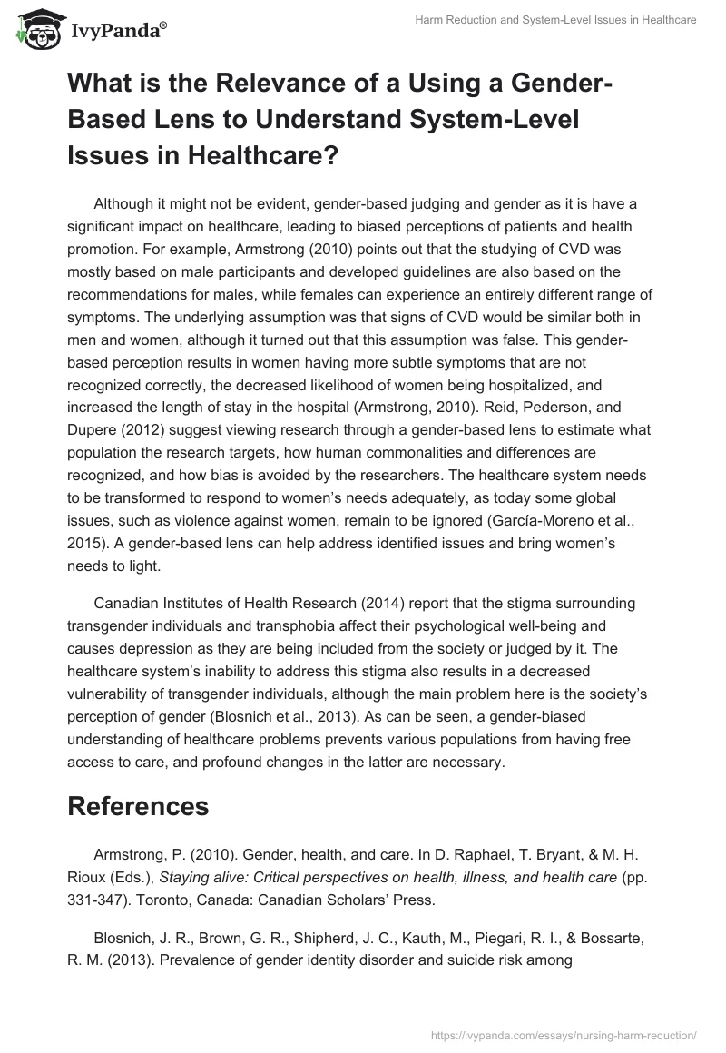 Harm Reduction and System-Level Issues in Healthcare. Page 2