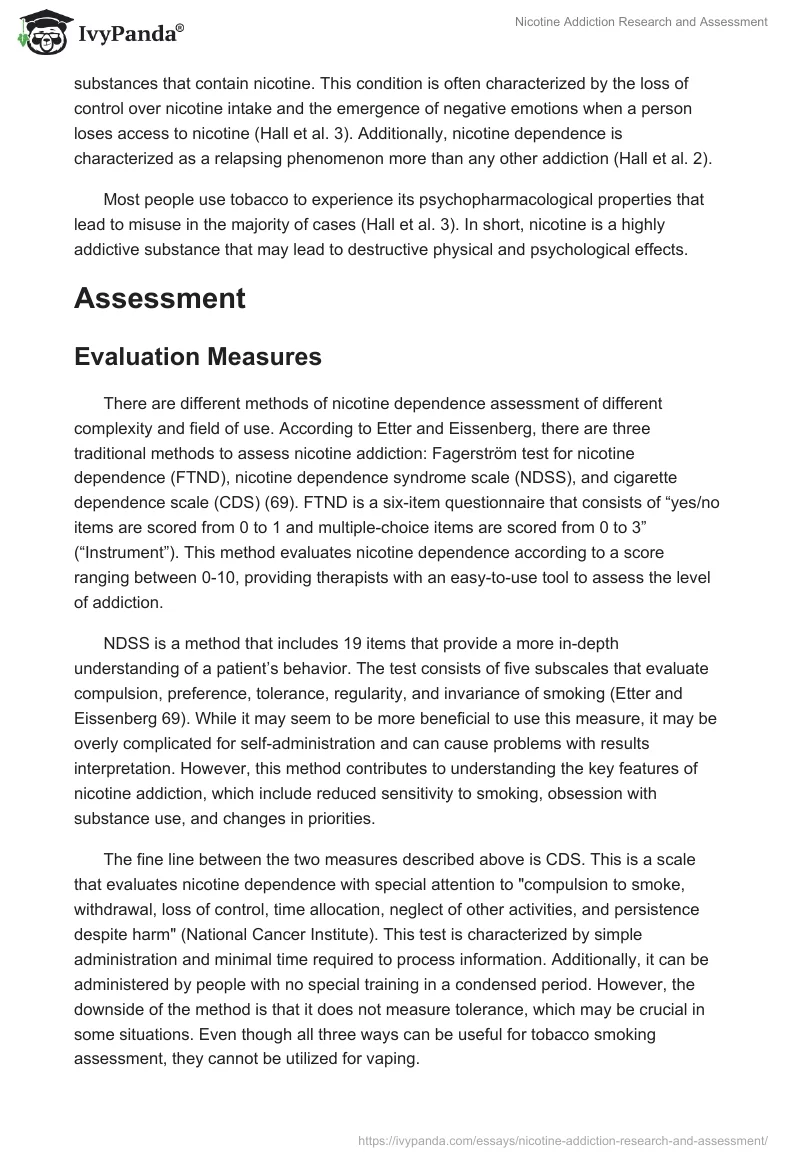 Nicotine Addiction Research and Assessment. Page 2