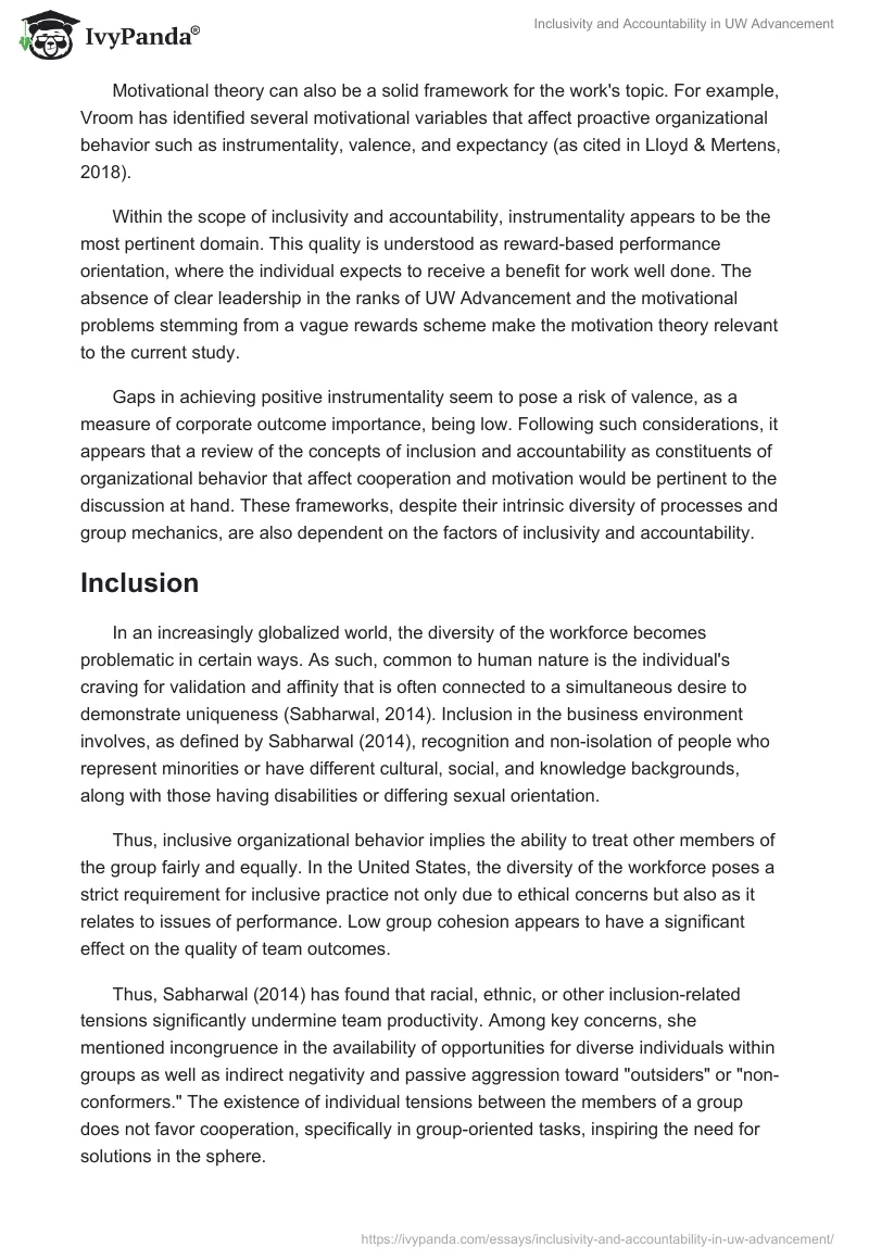 Inclusivity and Accountability in UW Advancement. Page 3