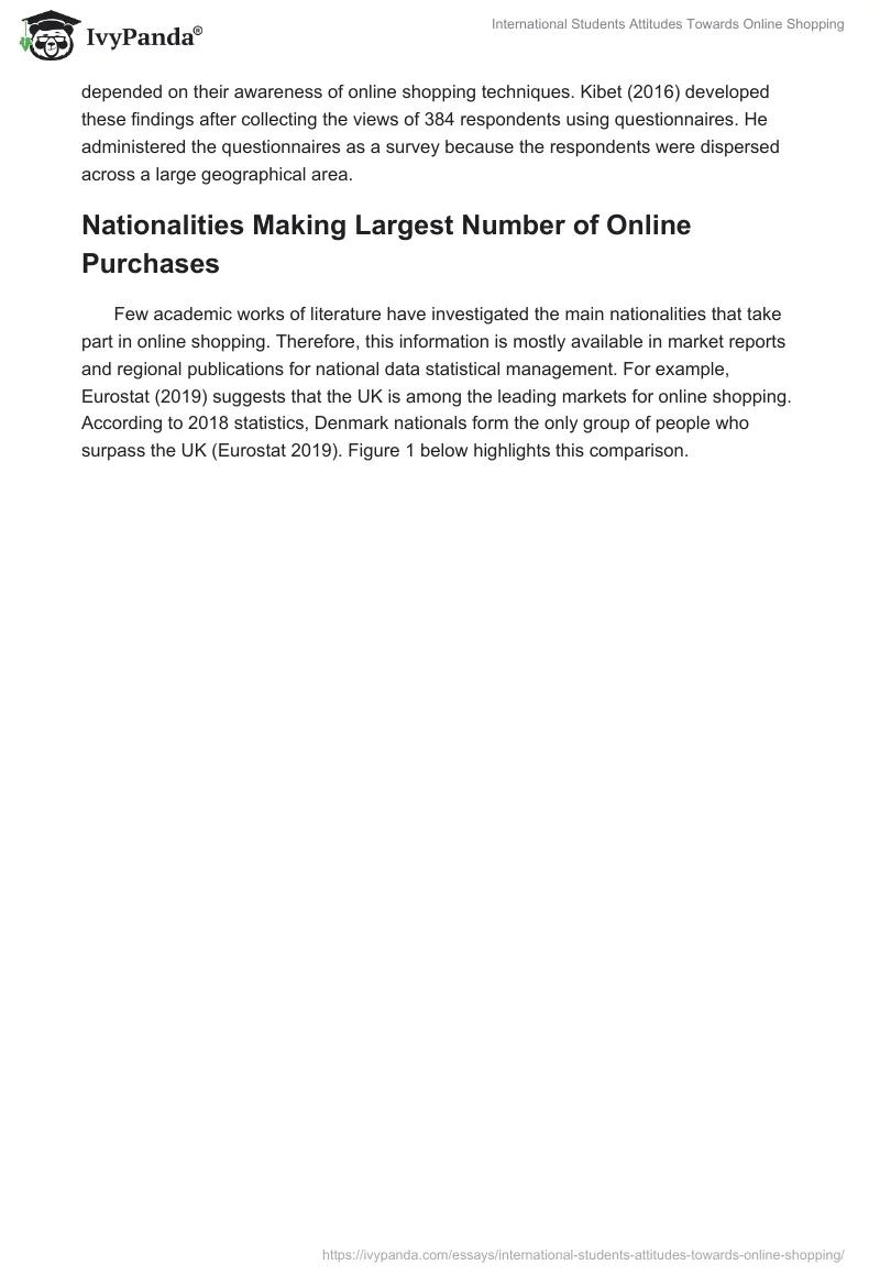 International Students Attitudes Towards Online Shopping. Page 4