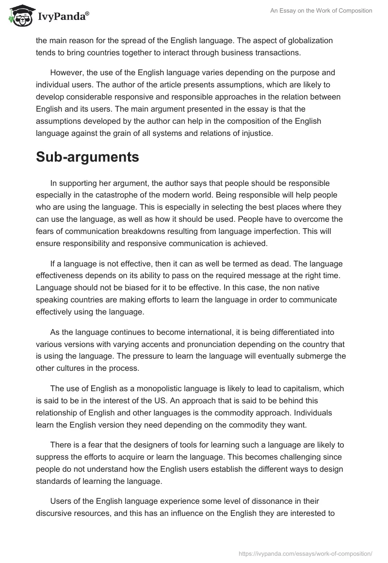 An Essay on the Work of Composition. Page 2