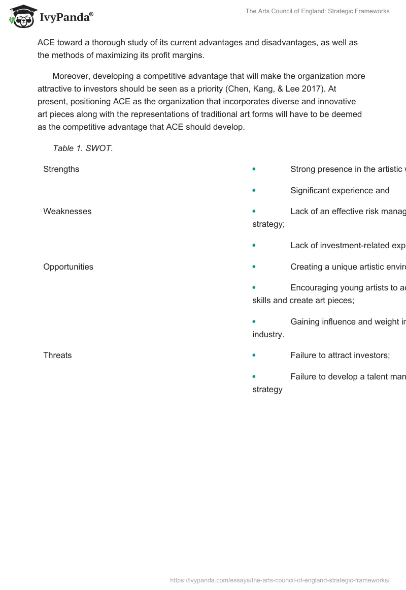 The Arts Council of England: Strategic Frameworks. Page 3