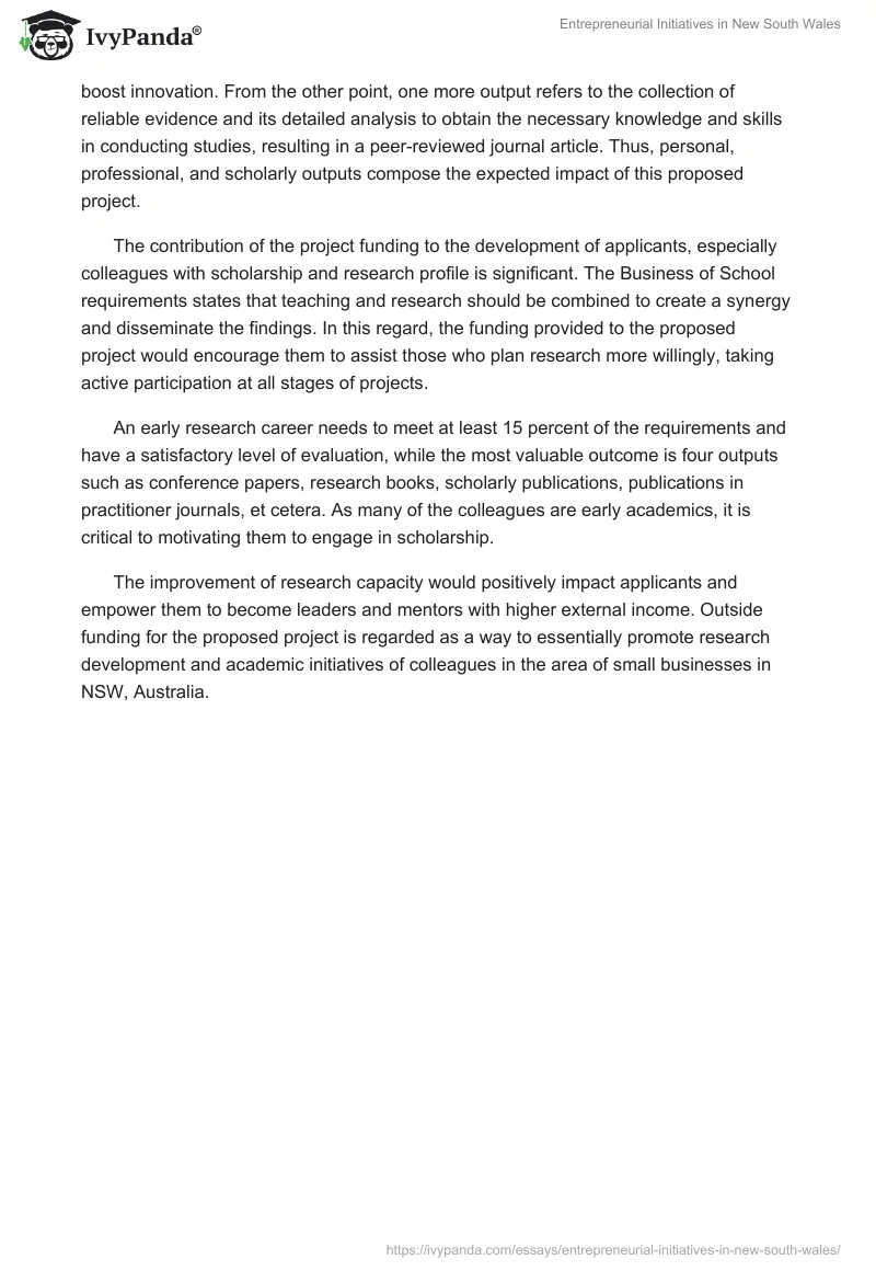 Entrepreneurial Initiatives in New South Wales. Page 2