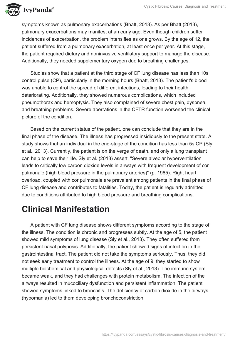 Cystic Fibrosis: Causes, Diagnosis and Treatment. Page 3