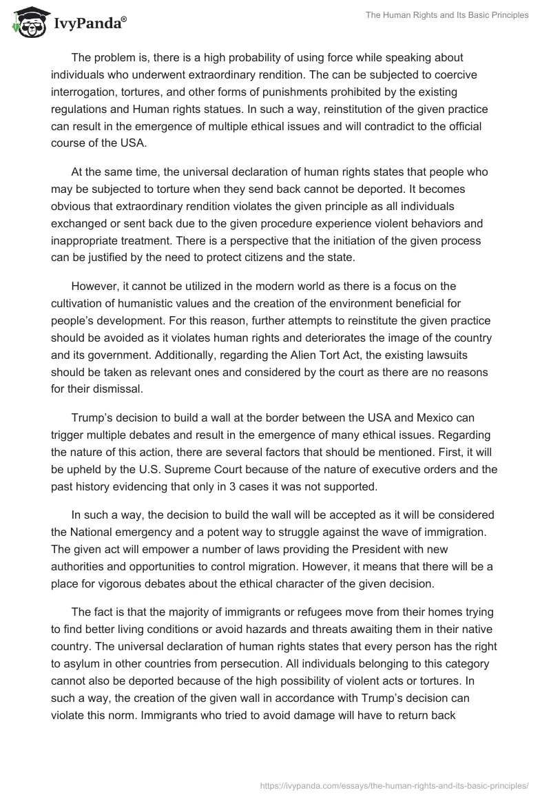 The Human Rights and Its Basic Principles. Page 2