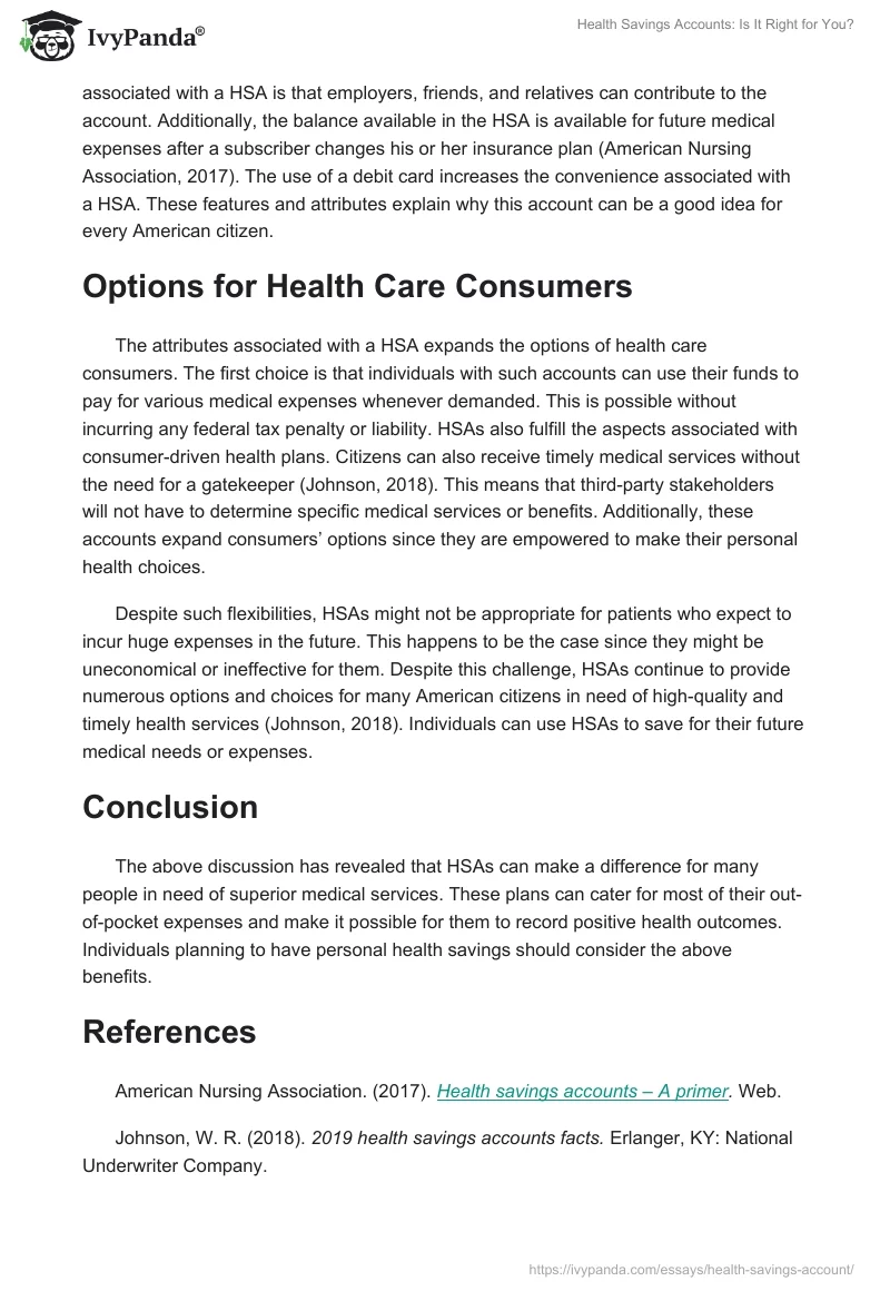 Health Savings Accounts: Is It Right for You?. Page 2
