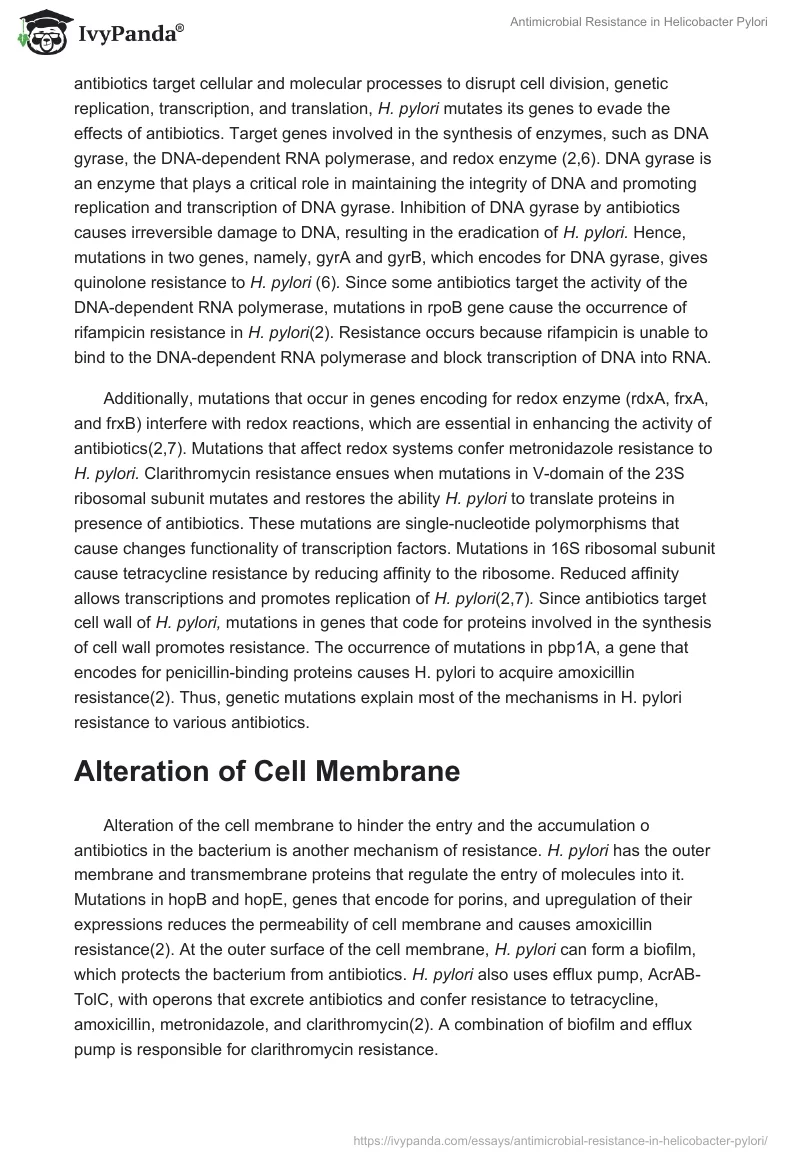 Antimicrobial Resistance in Helicobacter Pylori. Page 3