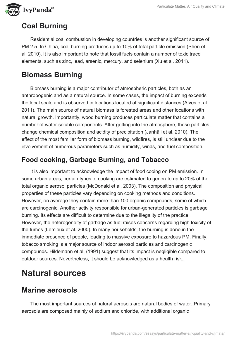 Particulate Matter, Air Quality and Climate. Page 2