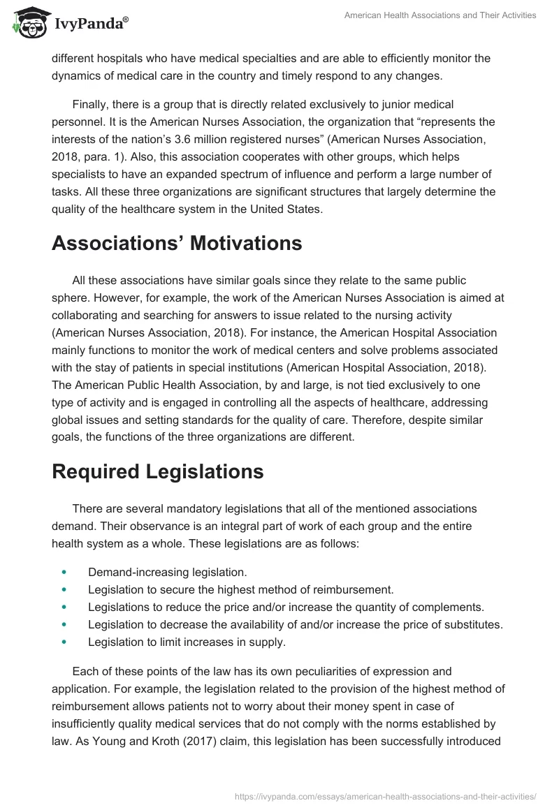 American Health Associations and Their Activities. Page 2