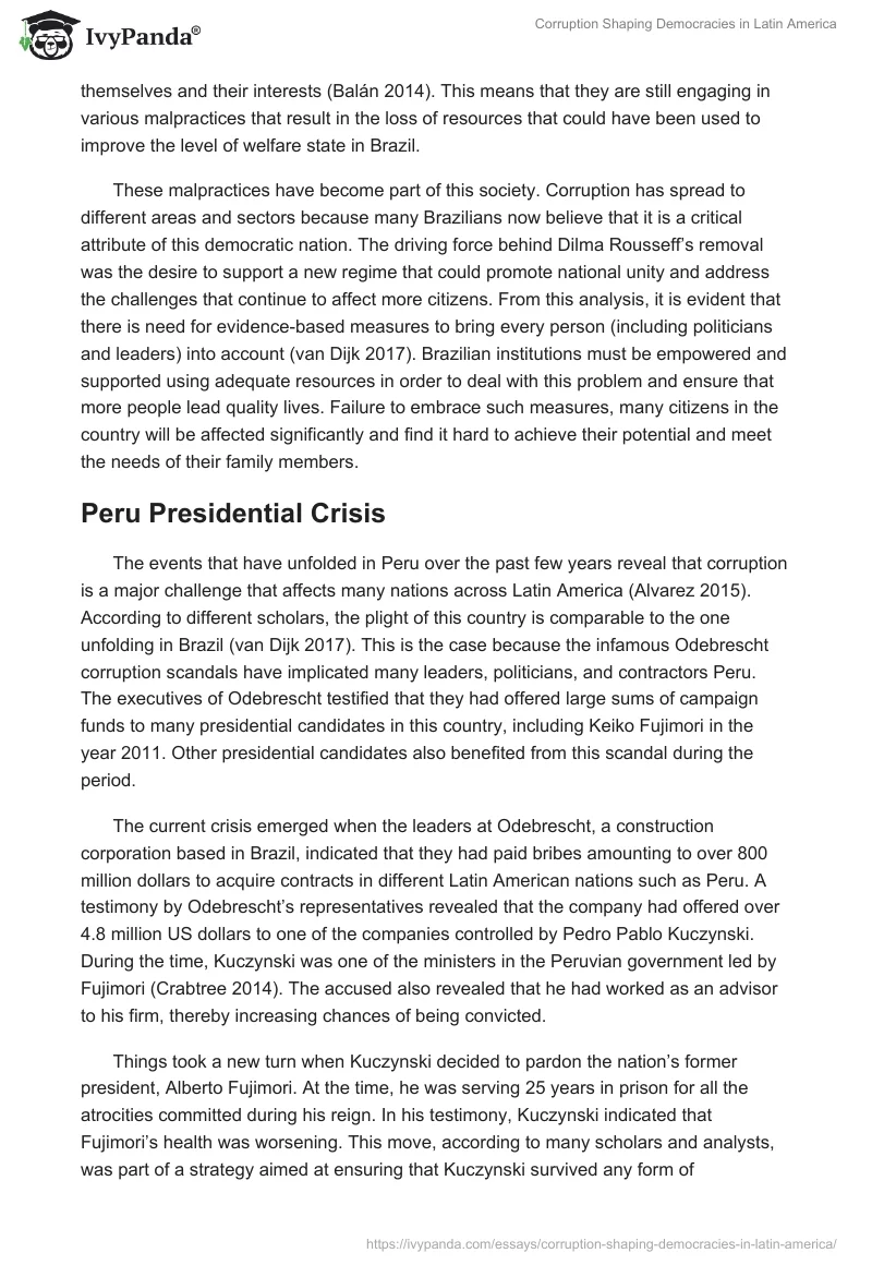 Corruption Shaping Democracies in Latin America. Page 5