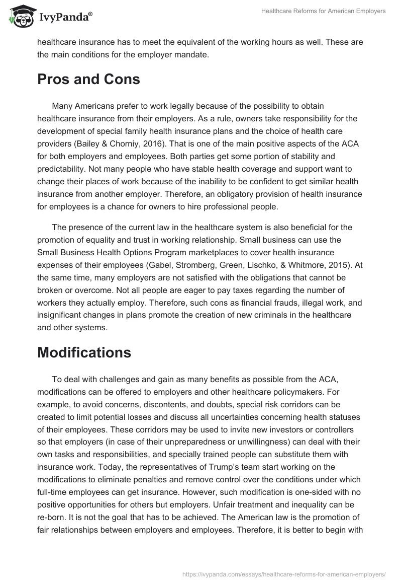 Healthcare Reforms for American Employers. Page 2