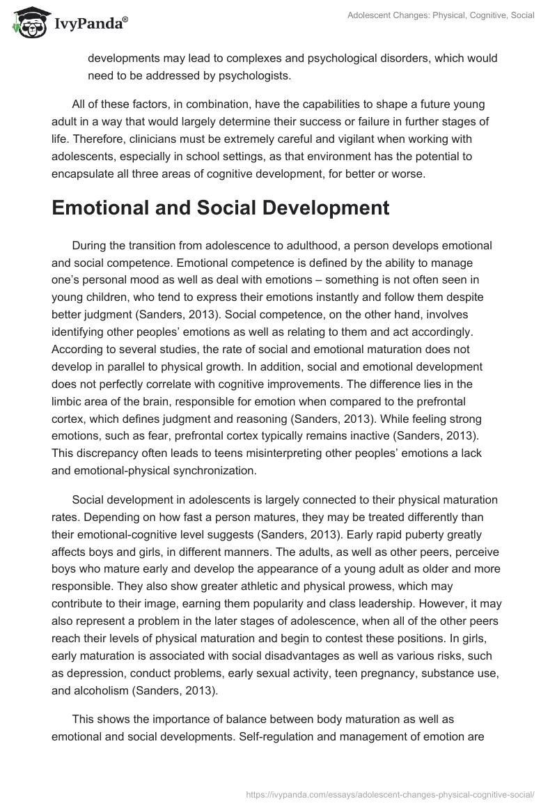 Adolescent Changes: Physical, Cognitive, Social. Page 3