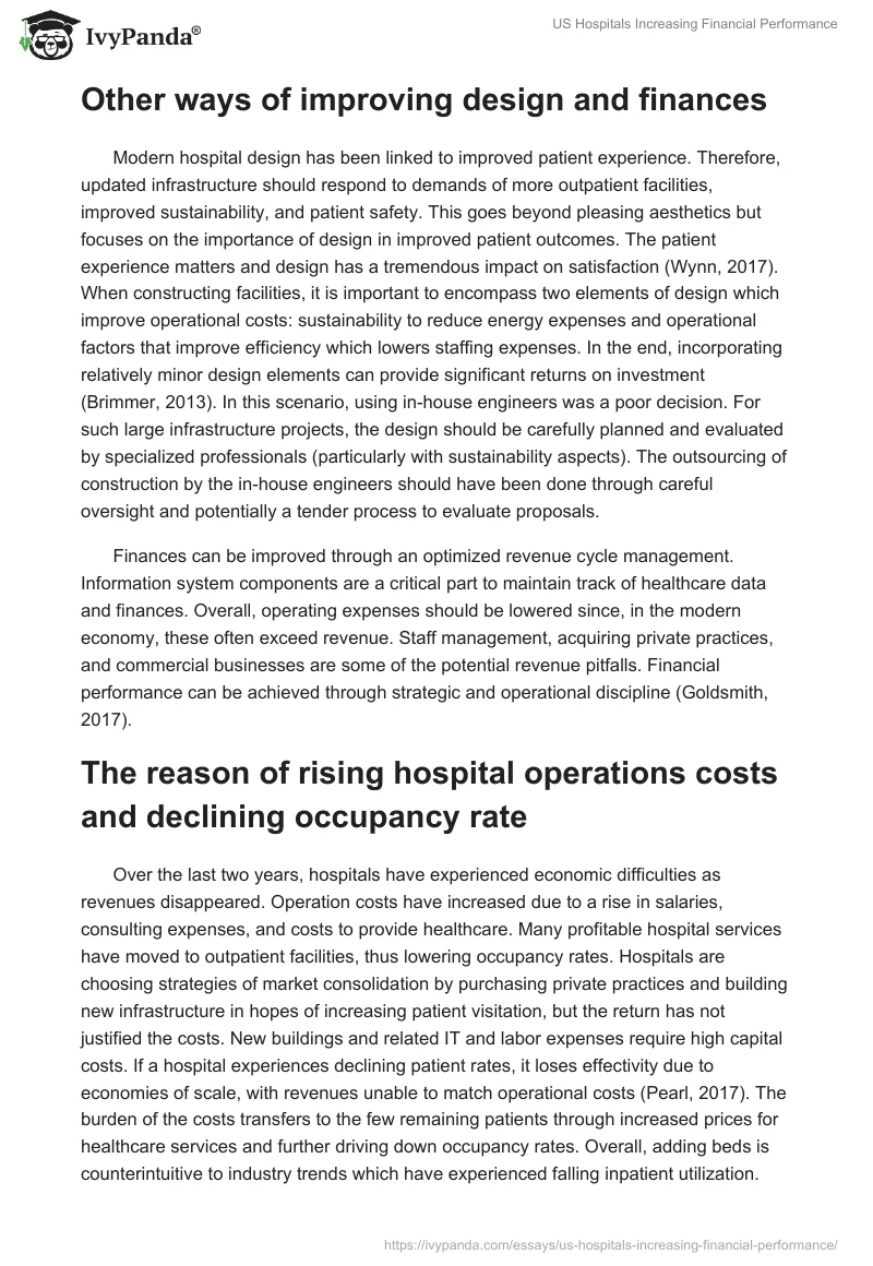 US Hospitals Increasing Financial Performance. Page 2