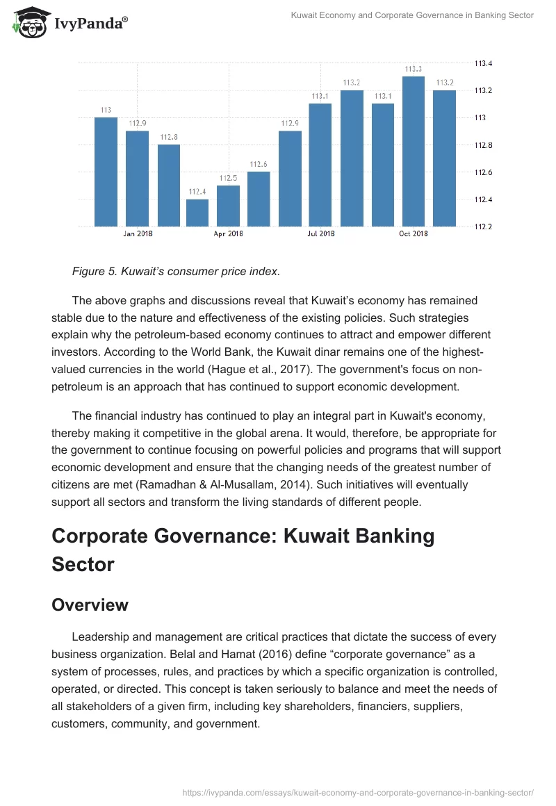 Kuwait Economy and Corporate Governance in Banking Sector. Page 5