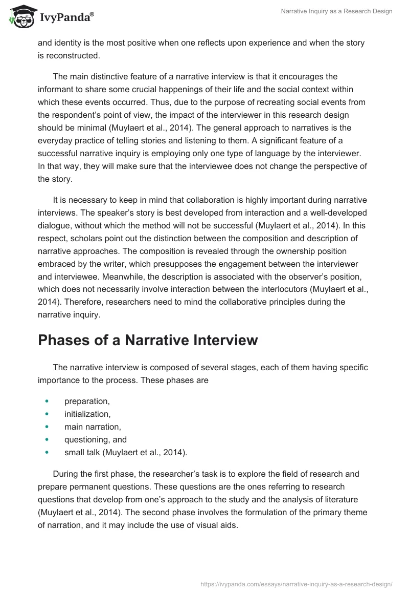 Narrative Inquiry as a Research Design. Page 2