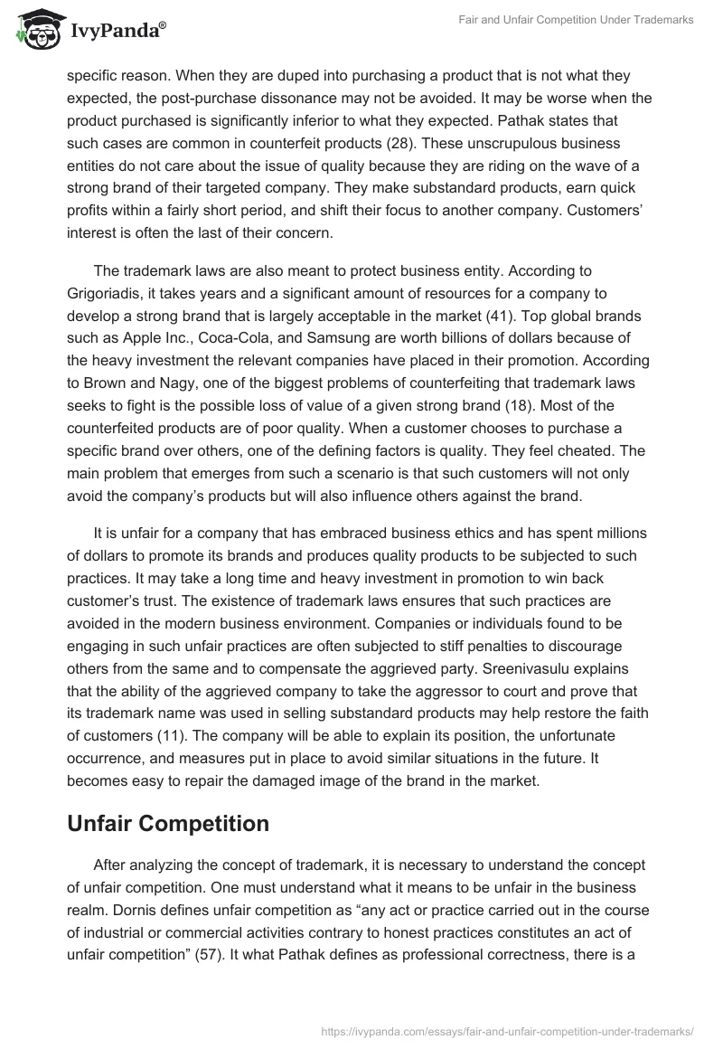 Fair and Unfair Competition Under Trademarks. Page 3