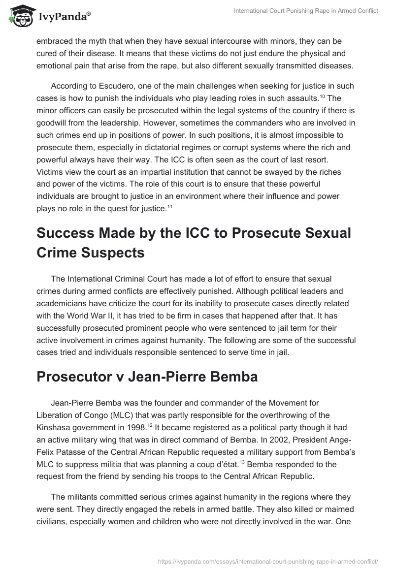 International Court Punishing Rape in Armed Conflict. Page 3