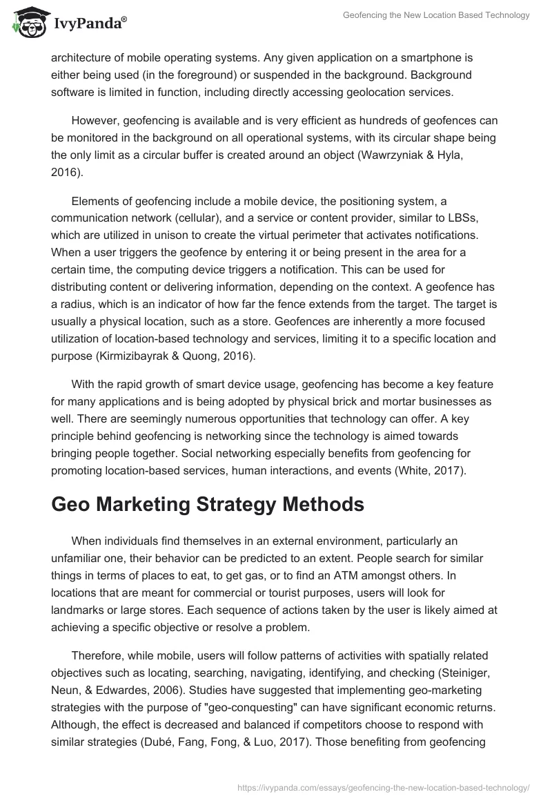 Geofencing the New Location Based Technology. Page 3