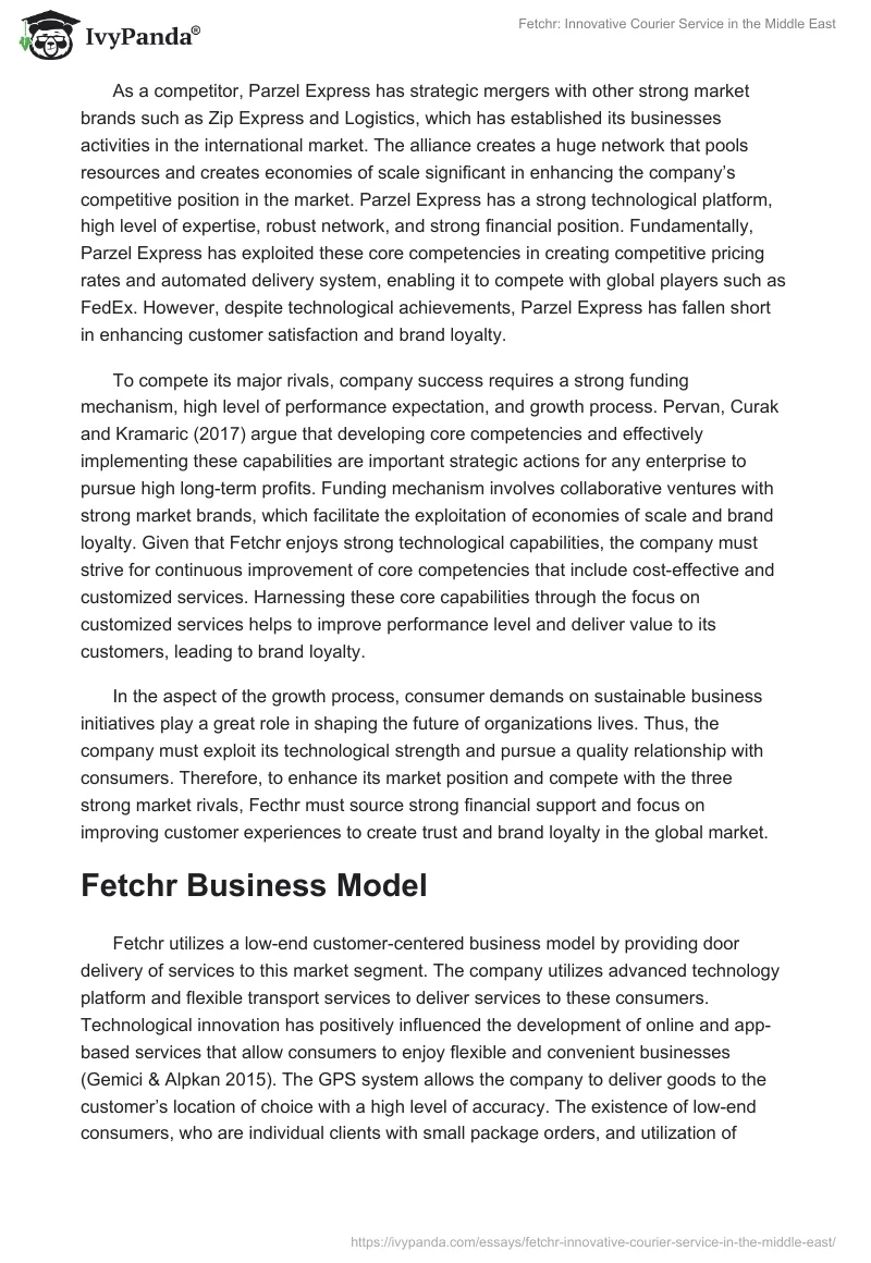 Fetchr: Innovative Courier Service in the Middle East. Page 3