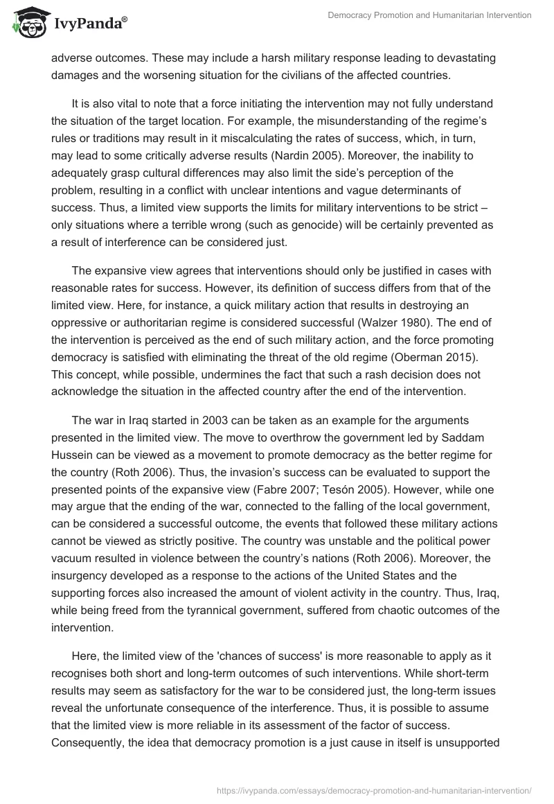 Democracy Promotion and Humanitarian Intervention. Page 2
