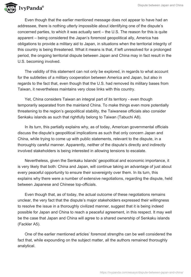 Dispute between Japan and China. Page 3