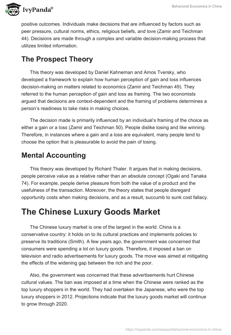 Behavioral Economics in China. Page 2