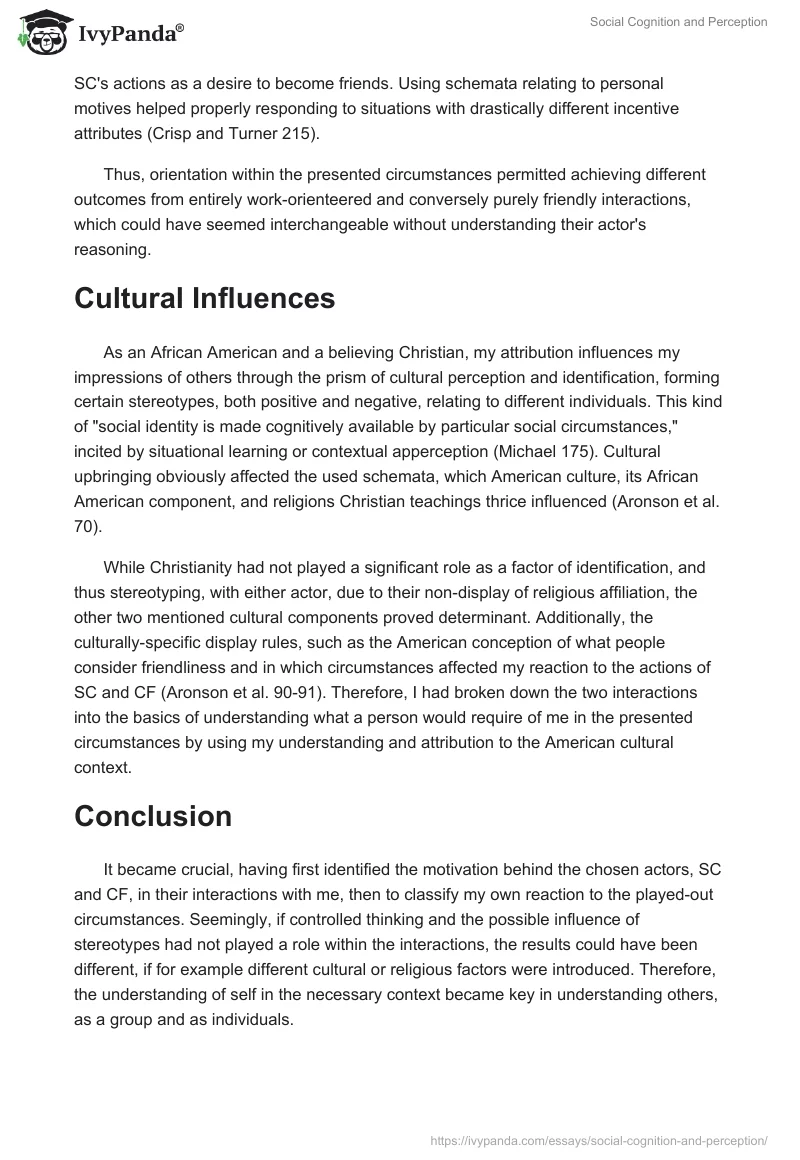 Social Cognition and Perception. Page 2