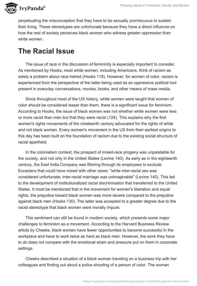 Pressing Issues in Femininity: Gender and Racism. Page 3