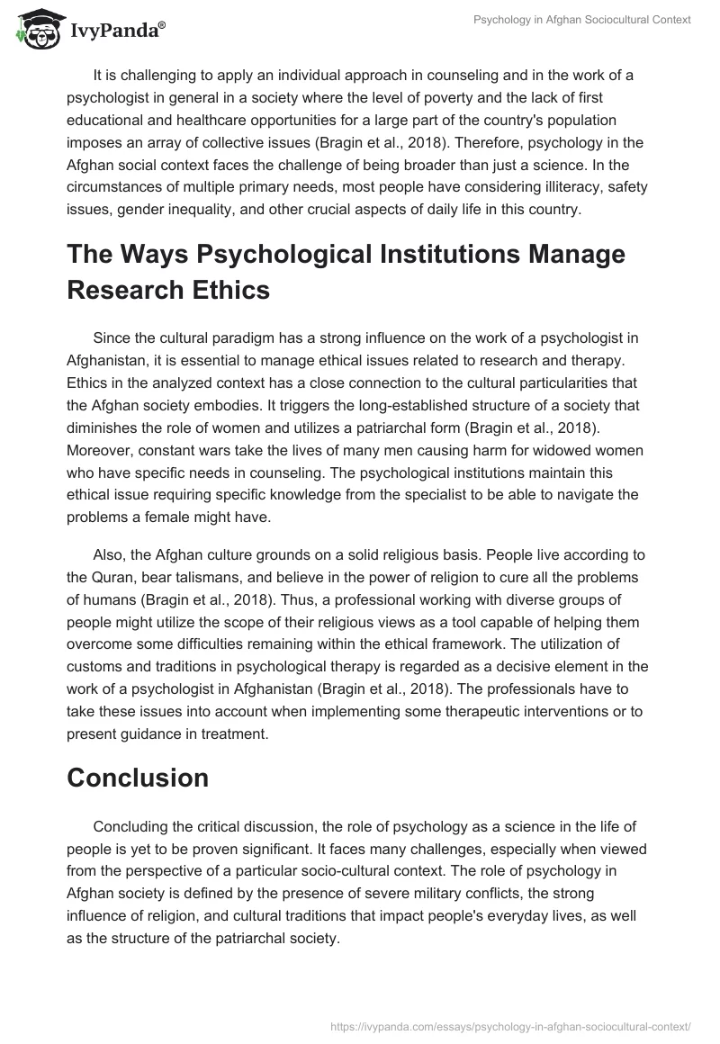 Psychology in Afghan Sociocultural Context. Page 3