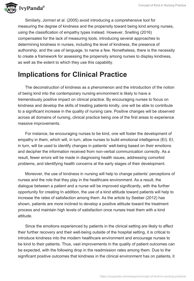 Concept of Kind in Nursing Practice. Page 4