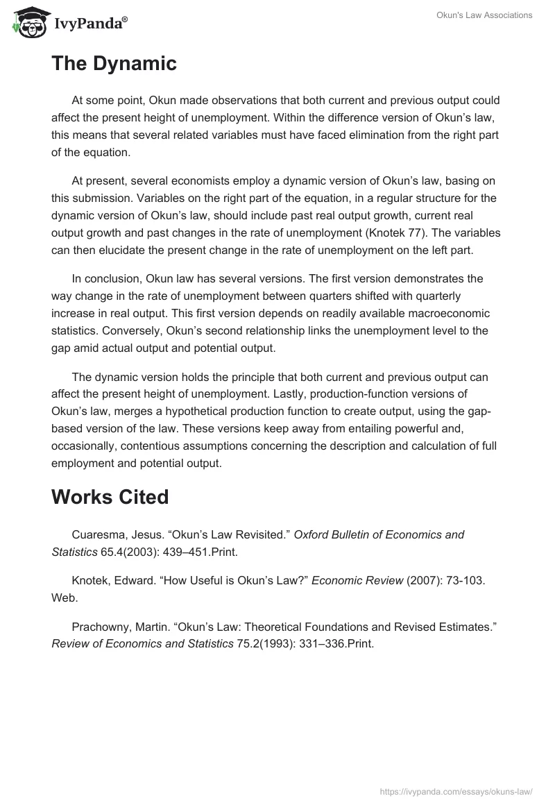 Okun's Law Associations. Page 3