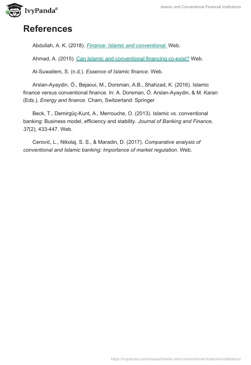 Islamic and Conventional Financial Institutions. Page 2