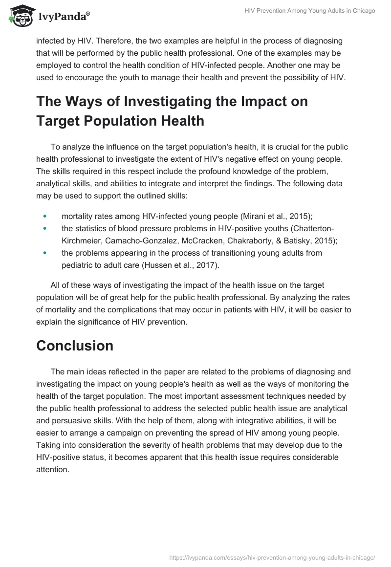 HIV Prevention Among Young Adults in Chicago. Page 3